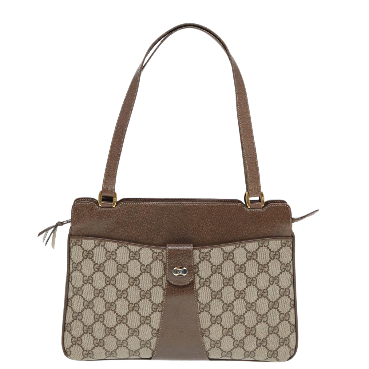 GUCCI GG Supreme Hand Bag PVC Beige 86 02 021 ar11979