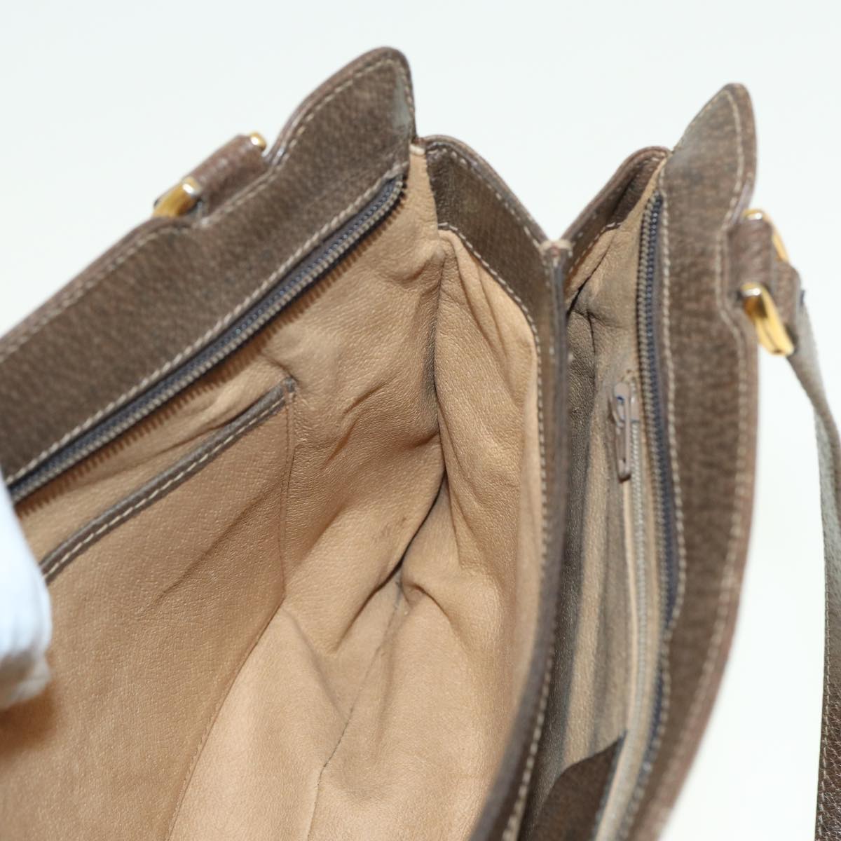 GUCCI GG Supreme Hand Bag PVC Beige 86 02 021 ar11979