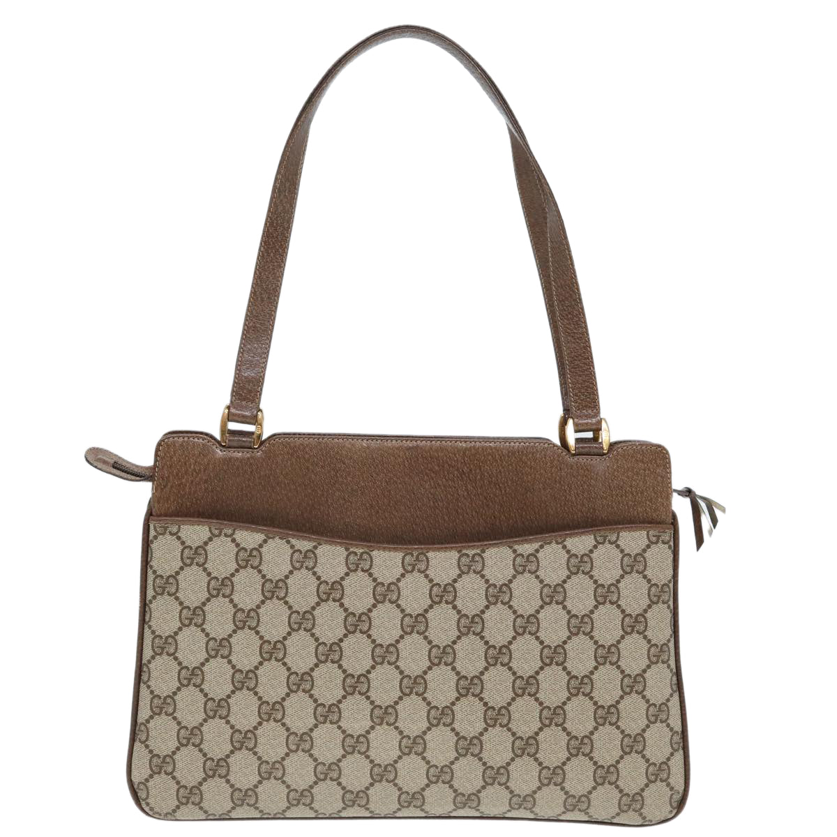 GUCCI GG Supreme Hand Bag PVC Beige 86 02 021 ar11979