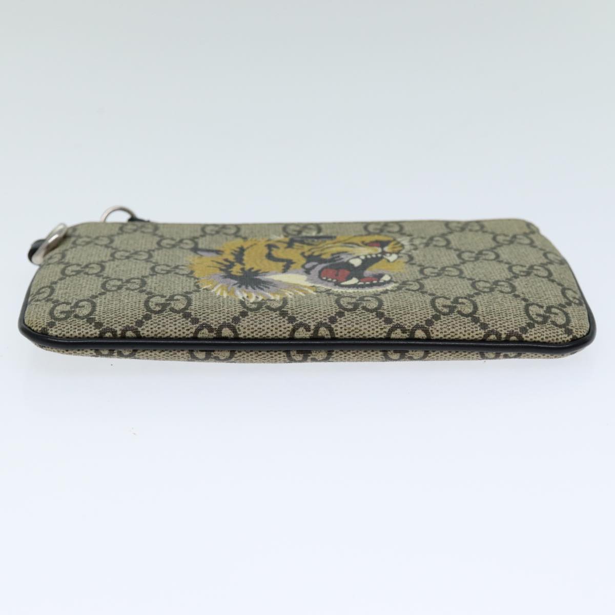 GUCCI GG Supreme Pouch PVC Leather Beige 522866 ar12057