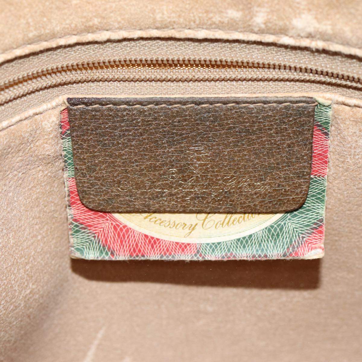 GUCCI GG Canvas Clutch Bag PVC Leather Beige ar12060