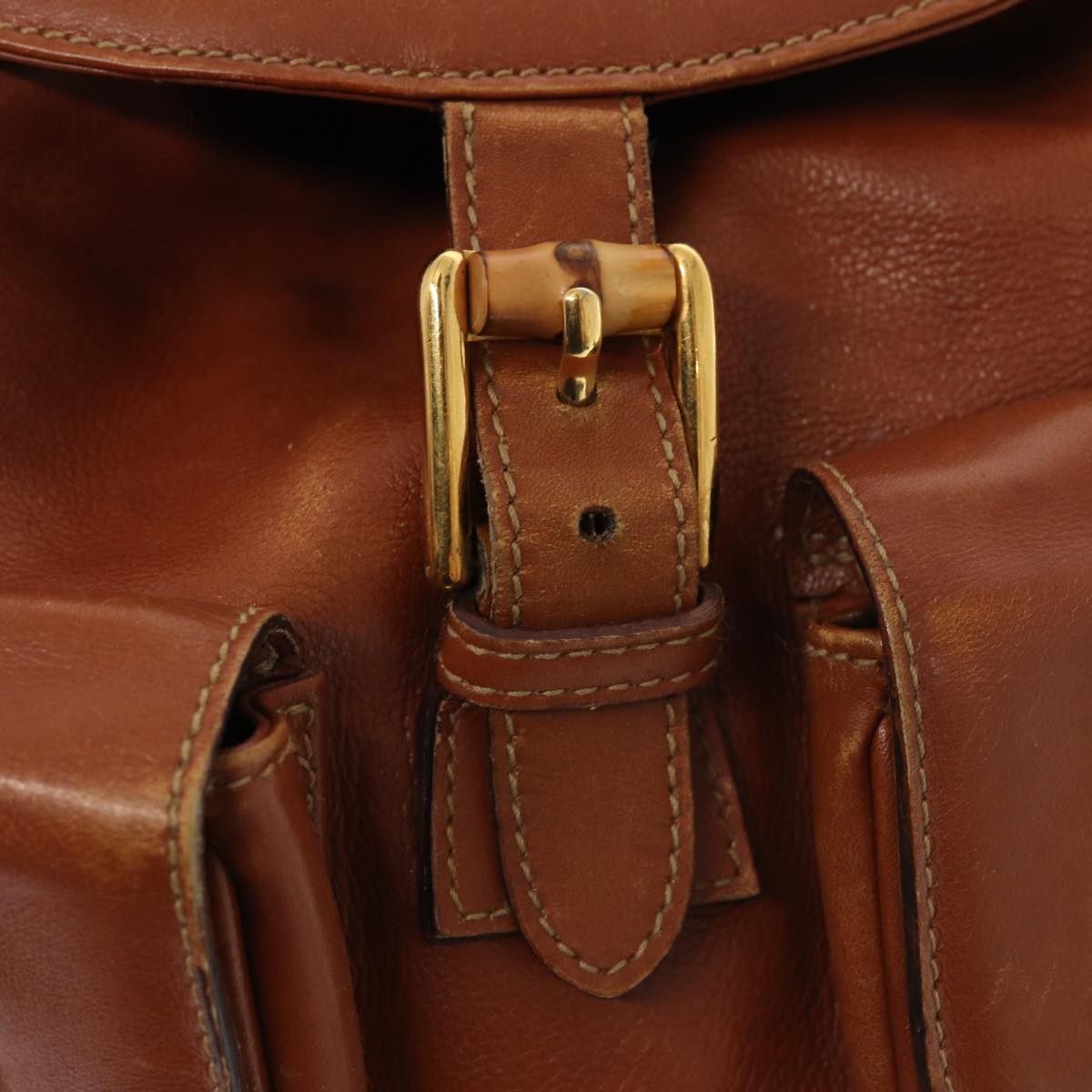 GUCCI Bamboo Backpack Leather Brown 003 2058 0016 ar12099