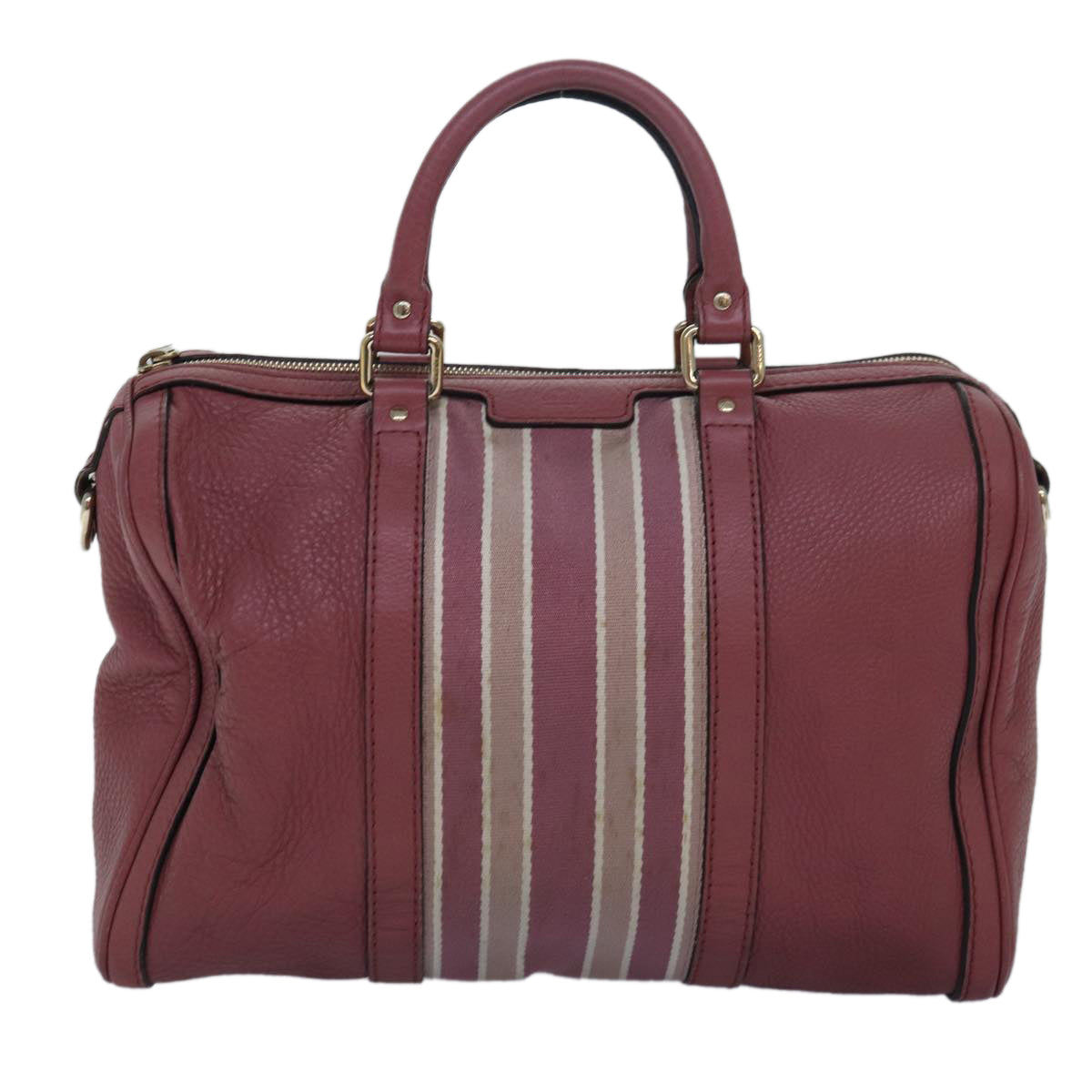 GUCCI Boston Bag Leather Pink 247205 ar12100