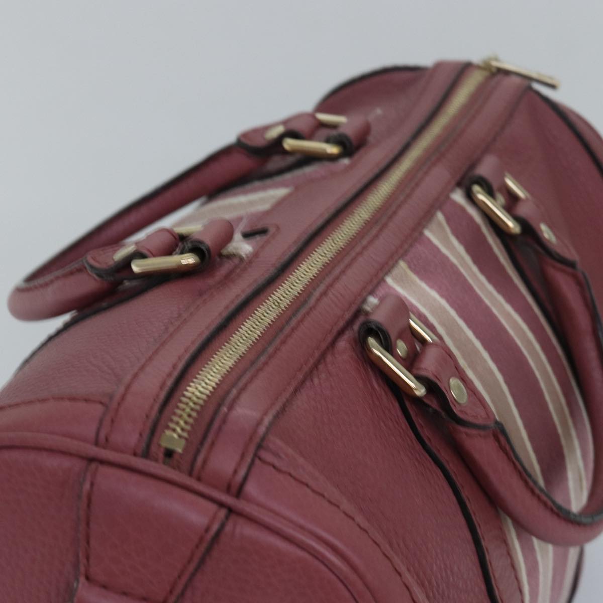 GUCCI Boston Bag Leather Pink 247205 ar12100