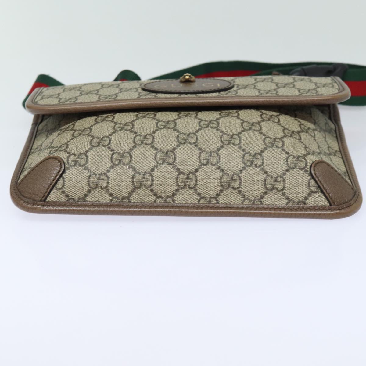 GUCCI GG Supreme Web Sherry Line Waist bag Neo Vintage Beige 493930 ar12117
