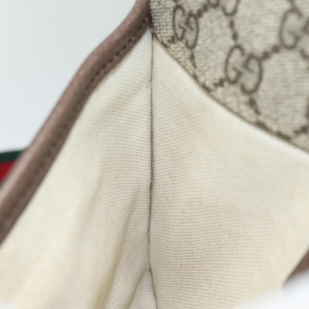 GUCCI GG Supreme Web Sherry Line Waist bag Neo Vintage Beige 493930 ar12117