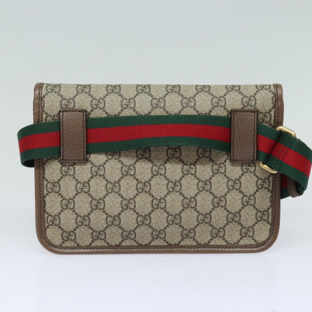 GUCCI GG Supreme Web Sherry Line Waist bag Neo Vintage Beige 493930 ar12117