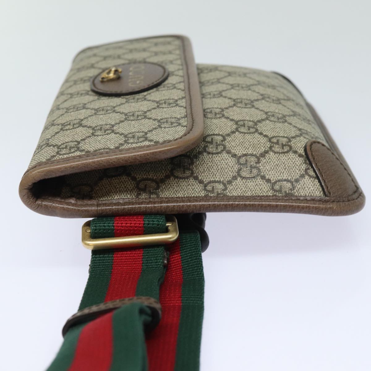 GUCCI GG Supreme Web Sherry Line Waist bag Neo Vintage Beige 493930 ar12117