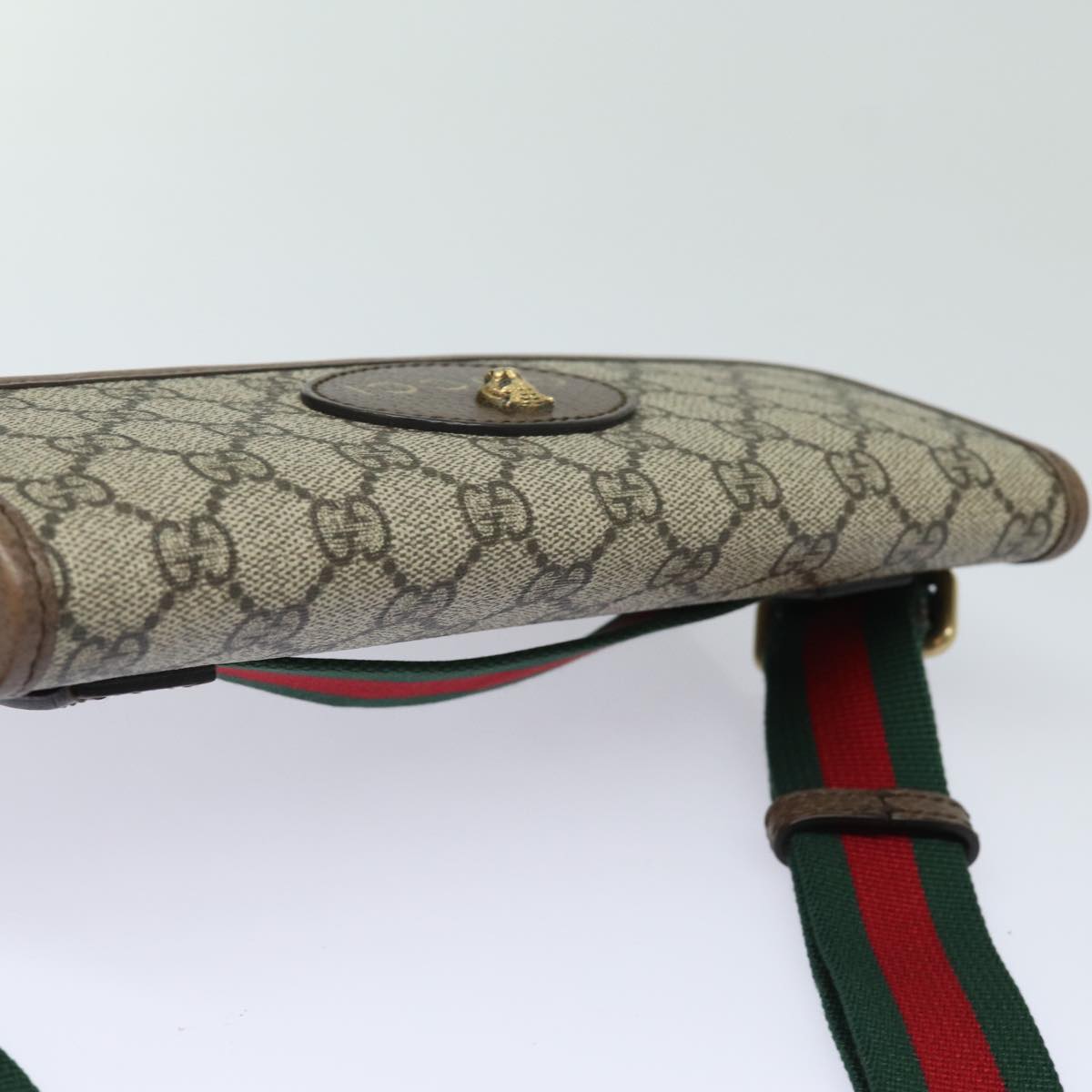 GUCCI GG Supreme Web Sherry Line Waist bag Neo Vintage Beige 493930 ar12117