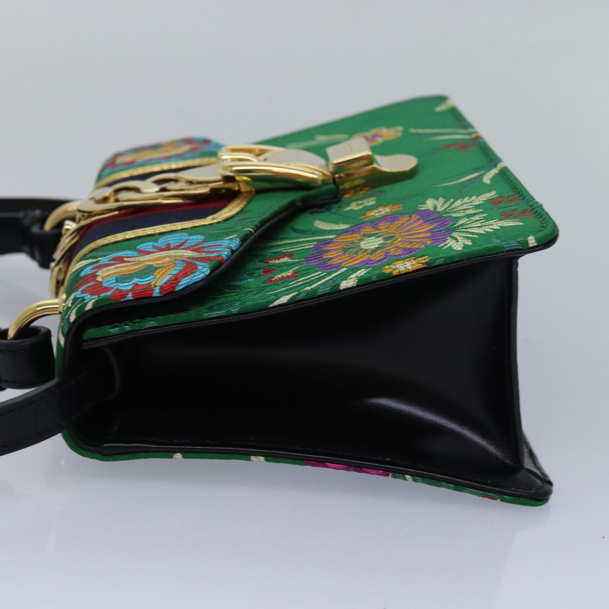 GUCCI Silvi Mini Hand Bag Satin 2way Multicolor 472107 ar12144