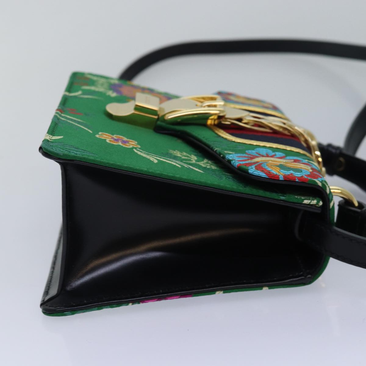 GUCCI Silvi Mini Hand Bag Satin 2way Multicolor 472107 ar12144