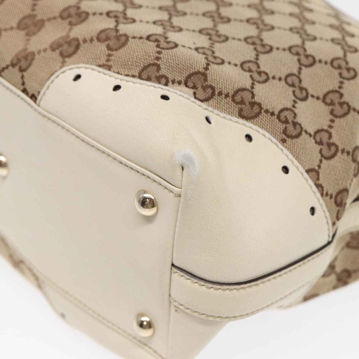 GUCCI GG Canvas Tote Bag Beige ar12215