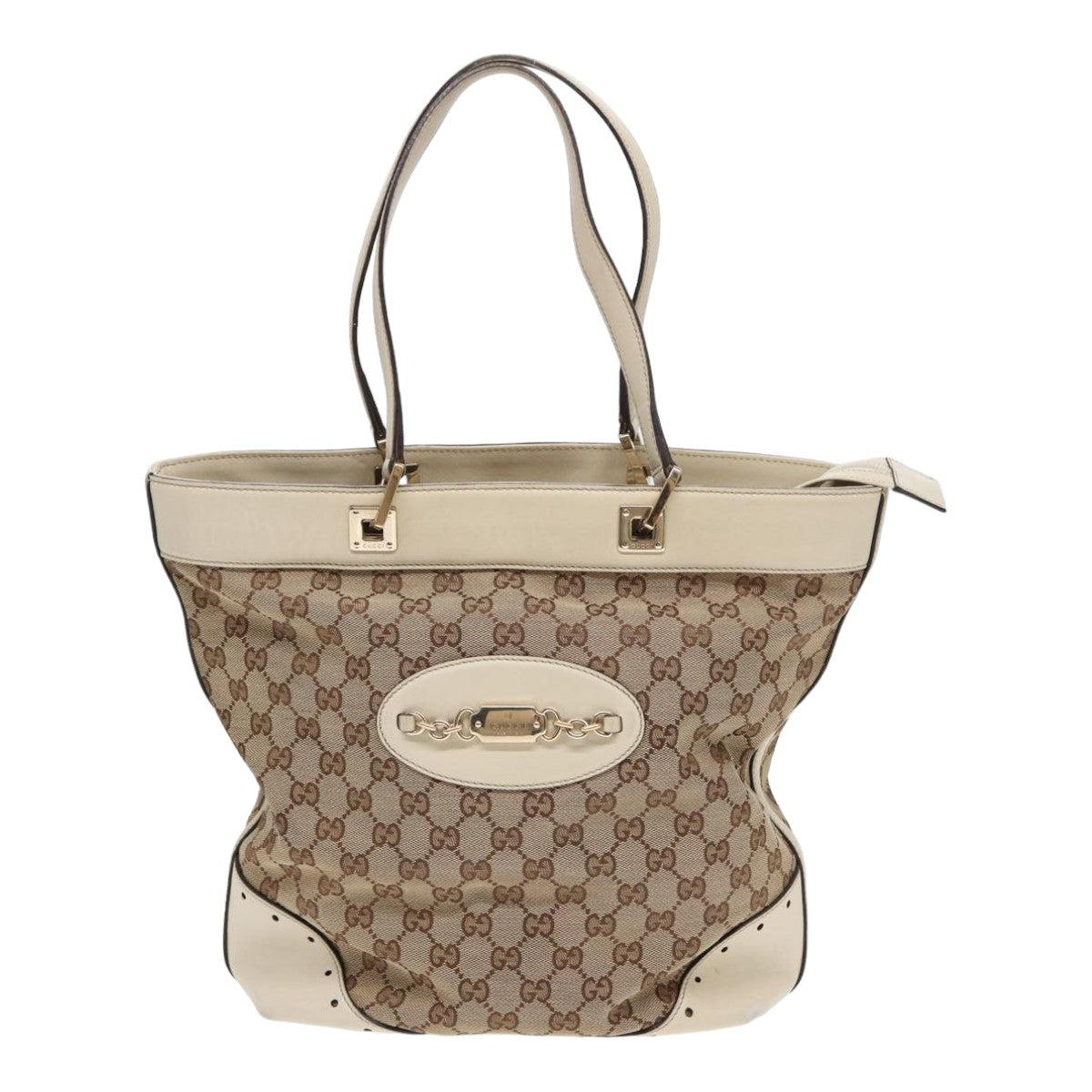 GUCCI GG Canvas Tote Bag Beige ar12215