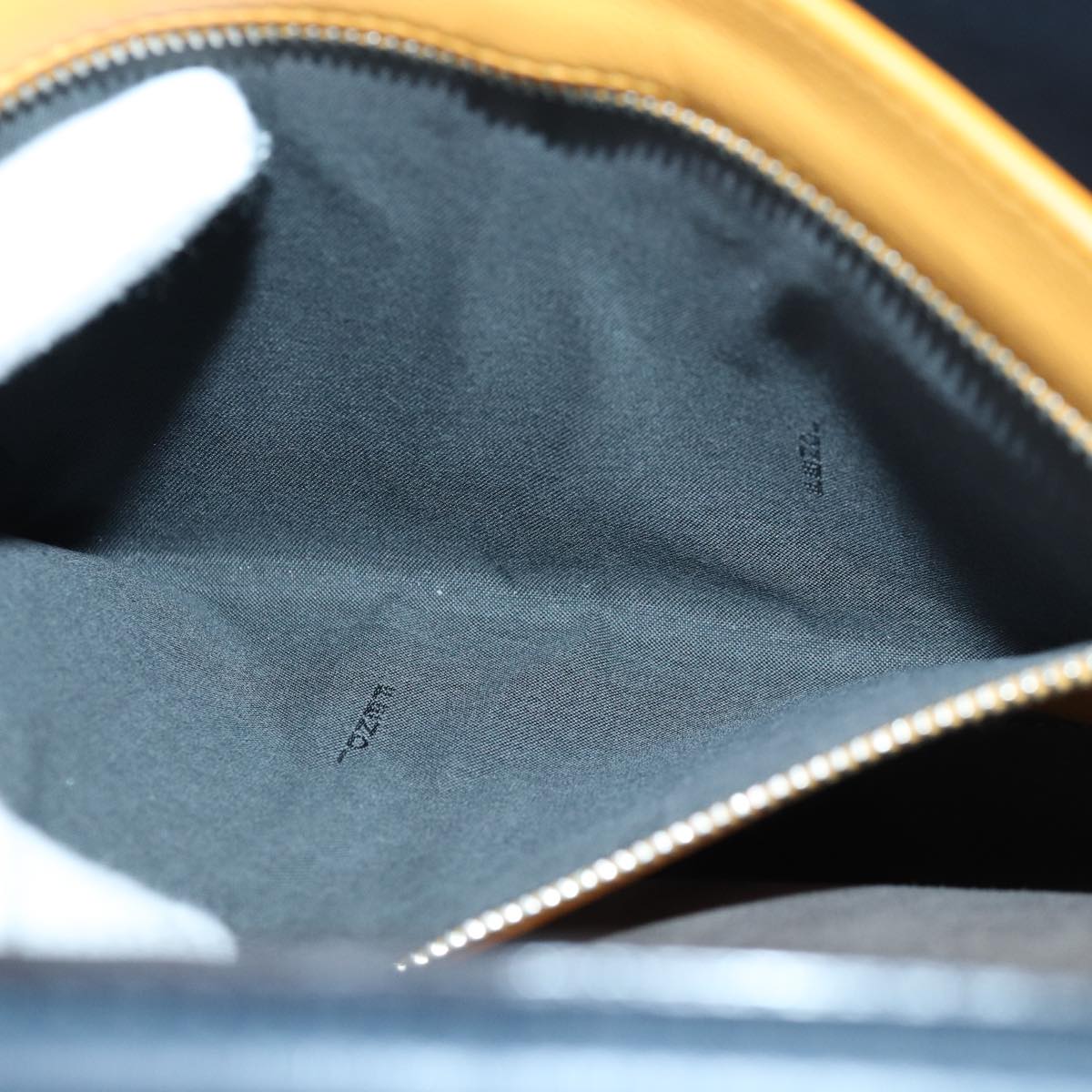 FENDI Dot Com Hand Bag Leather 2way Navy ar12222