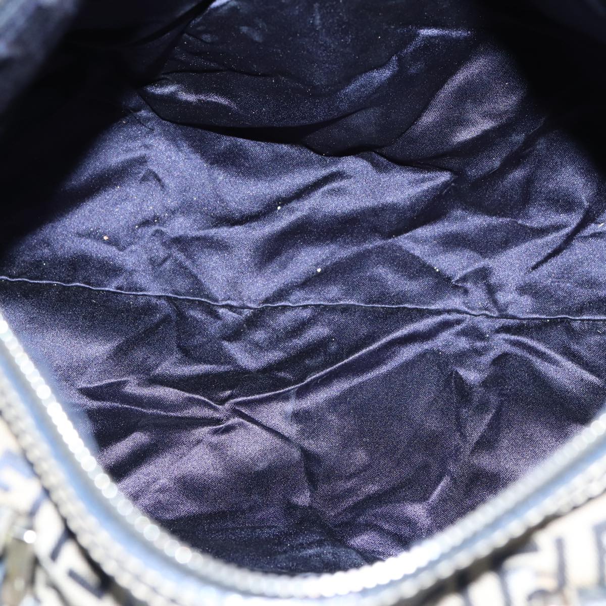 FENDI Zucchino Canvas Hand Bag Navy ar12302