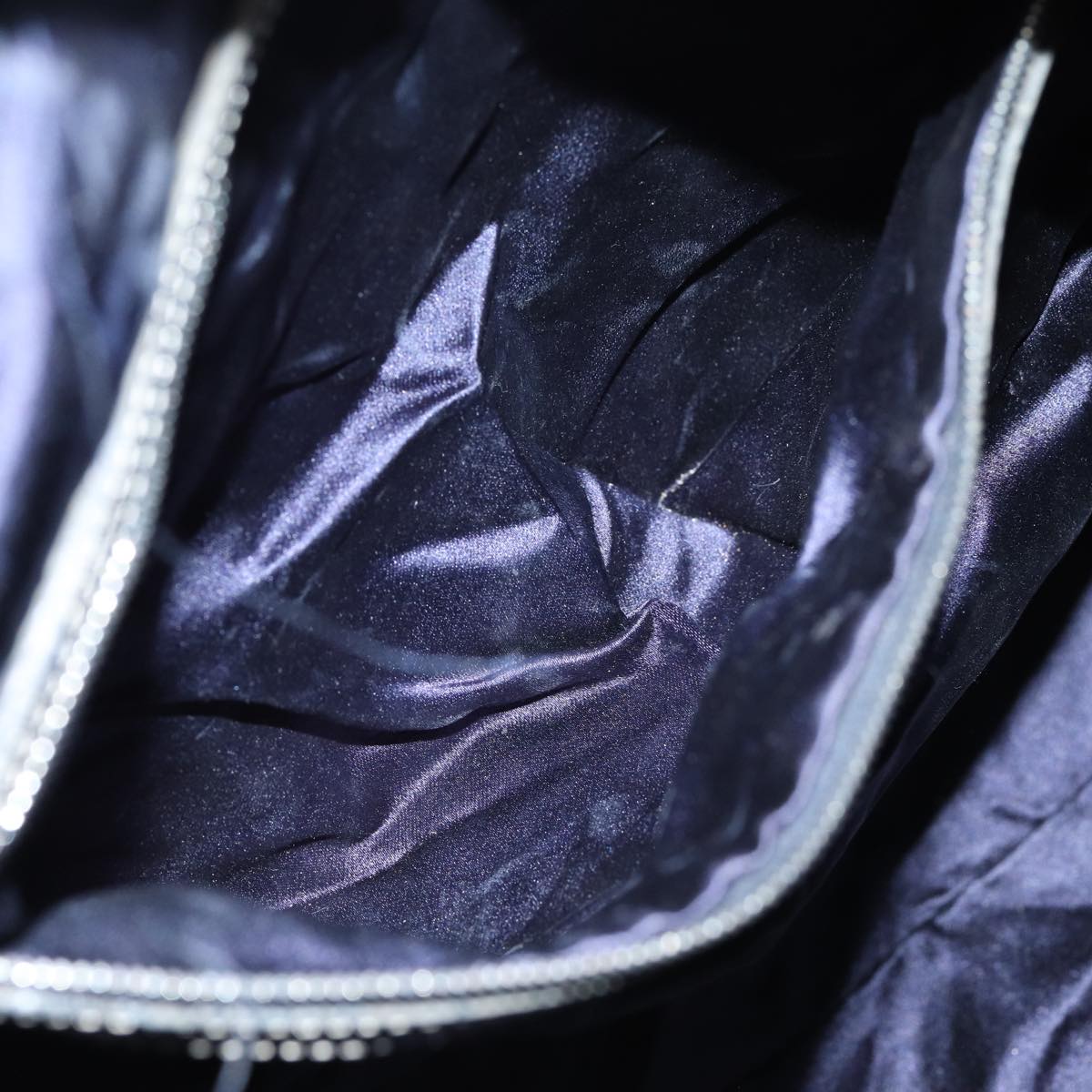 FENDI Zucchino Canvas Hand Bag Navy ar12302