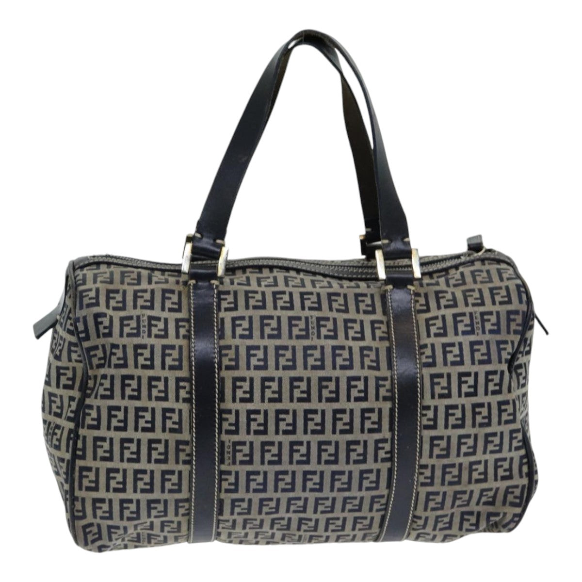FENDI Zucchino Canvas Hand Bag Navy ar12302