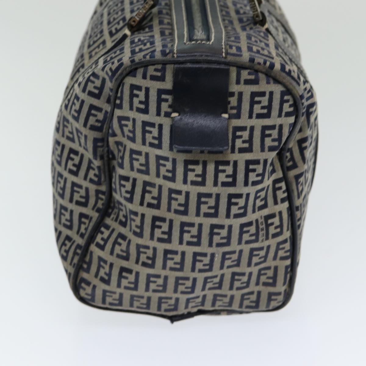 FENDI Zucchino Canvas Hand Bag Navy ar12302