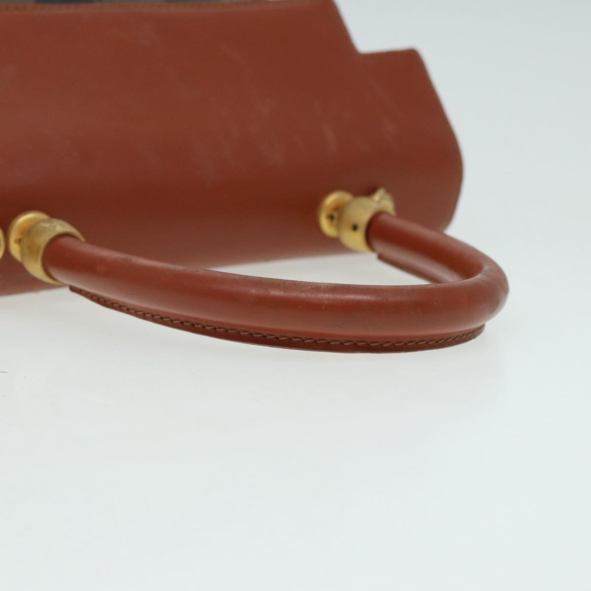 FENDI Pecan Canvas Hand Bag Brown Black ar12314