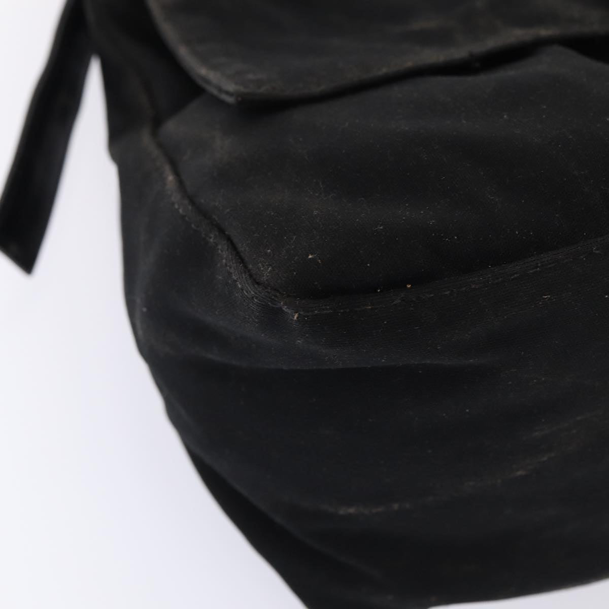 FENDI Mamma Baguette Shoulder Bag Nylon Black ar12319