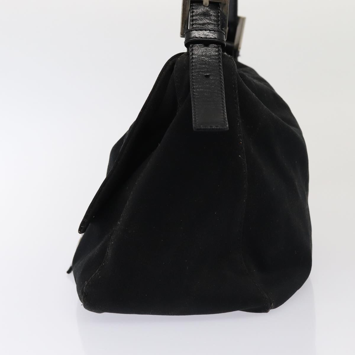 FENDI Mamma Baguette Shoulder Bag Nylon Black ar12319