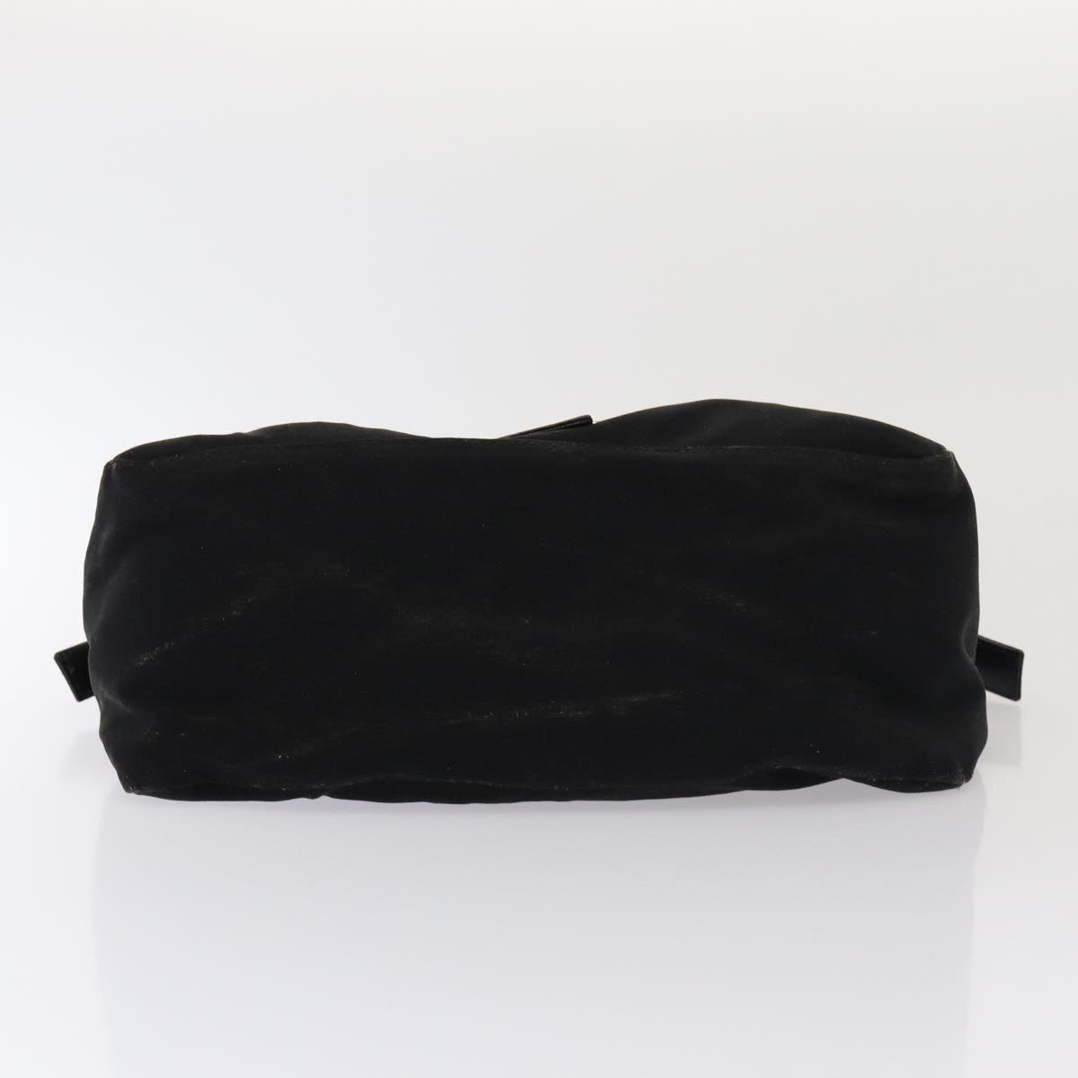 FENDI Mamma Baguette Shoulder Bag Nylon Black ar12319