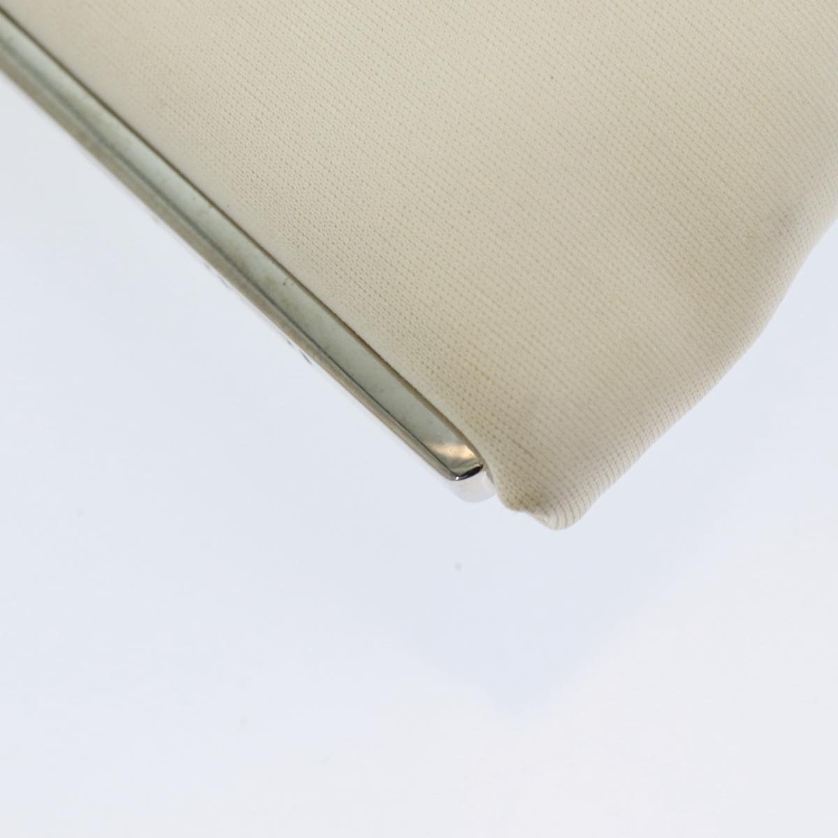 FENDI Shoulder Bag Nylon White Silver ar12395