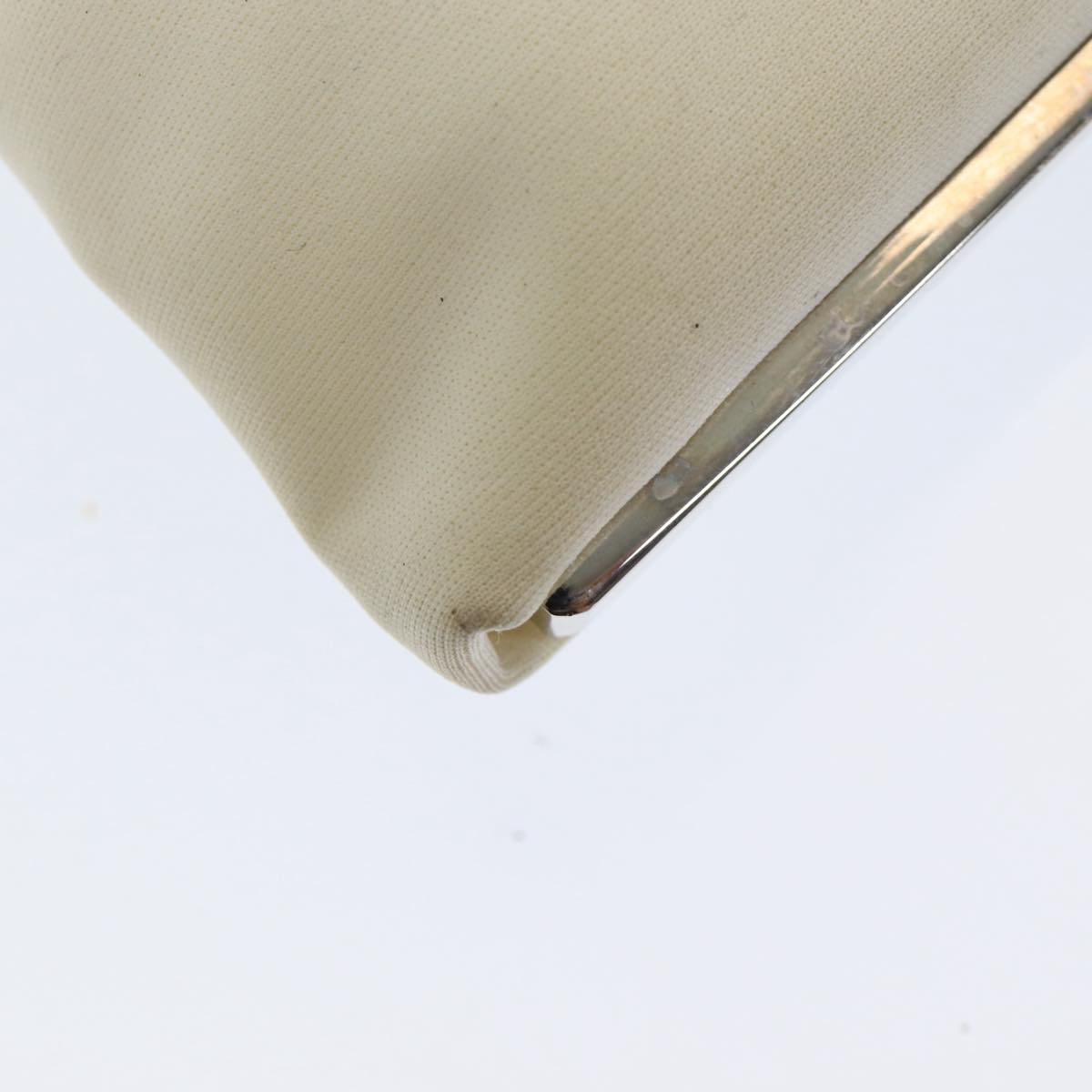 FENDI Shoulder Bag Nylon White Silver ar12395