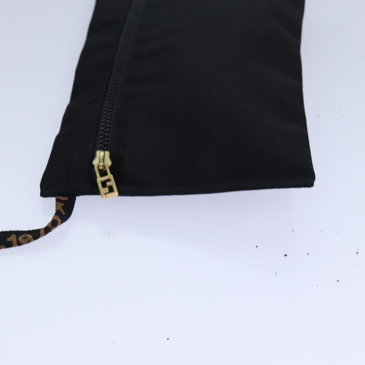 FENDI Tote Bag Nylon Black Gold ar12397