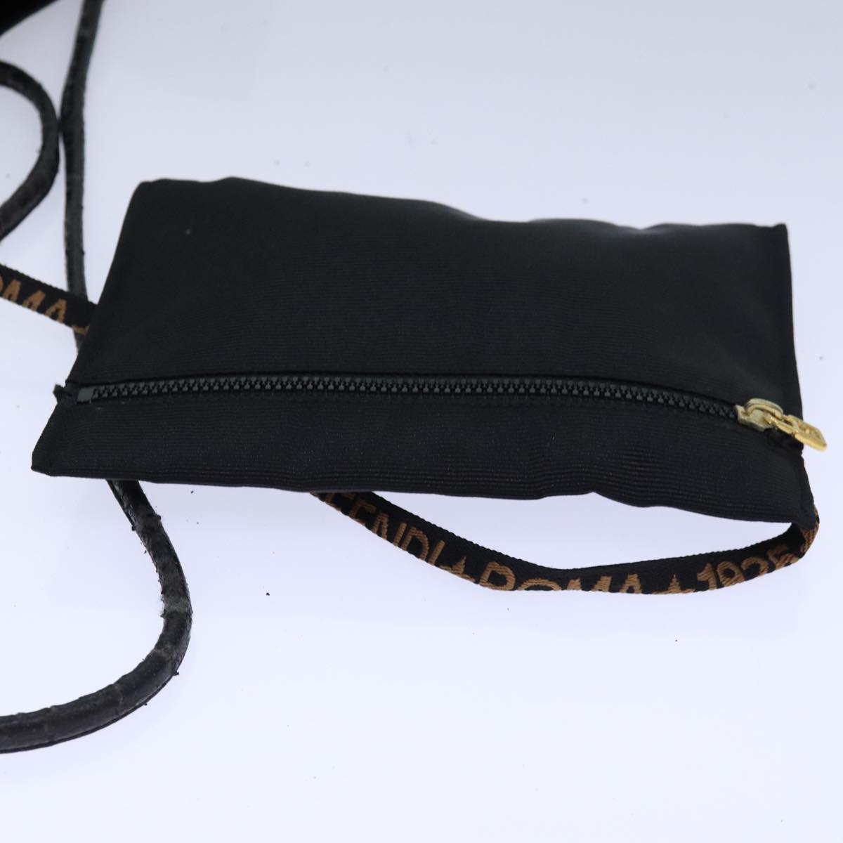 FENDI Tote Bag Nylon Black Gold ar12397