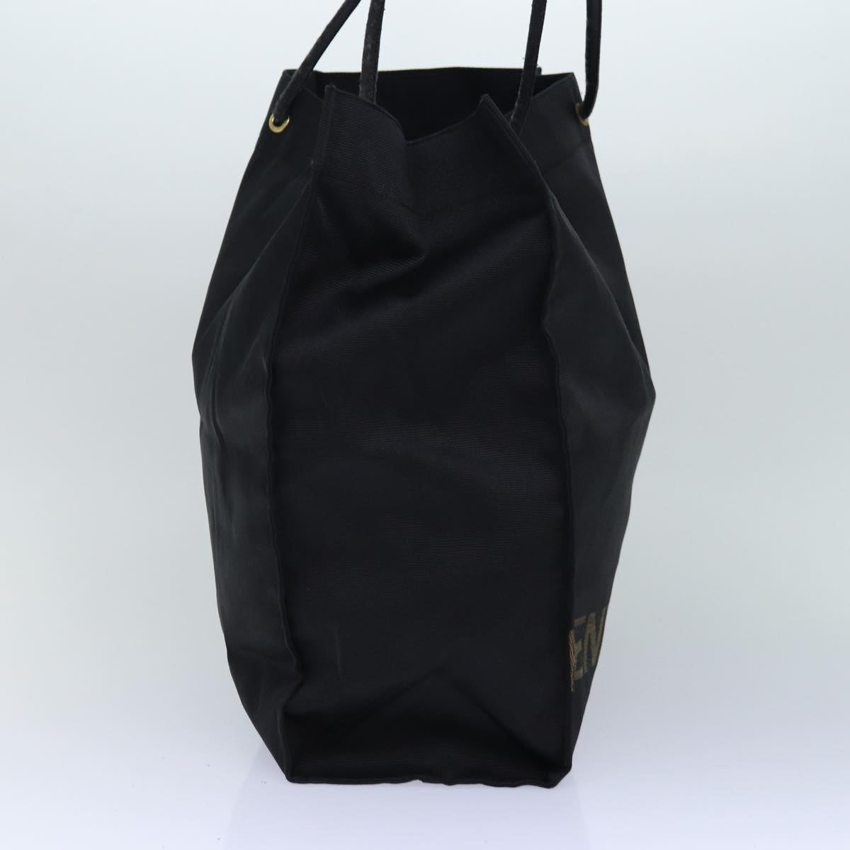 FENDI Tote Bag Nylon Black Gold ar12397