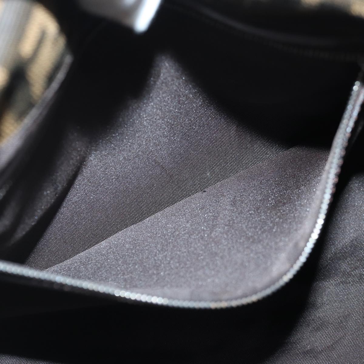 FENDI Zucca Canvas Mamma Baguette Shoulder Bag Brown Black Silver ar12486
