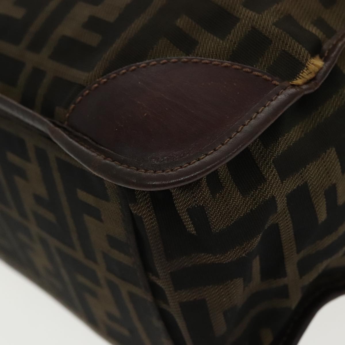 FENDI Zucca Canvas Tote Bag Brown Black ar12642