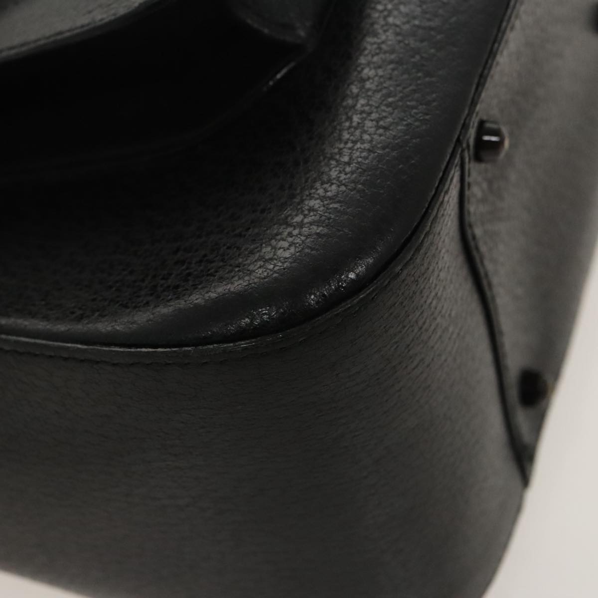 GUCCI Hand Bag Leather 2way Black 000 2058 0307 6 ar12725