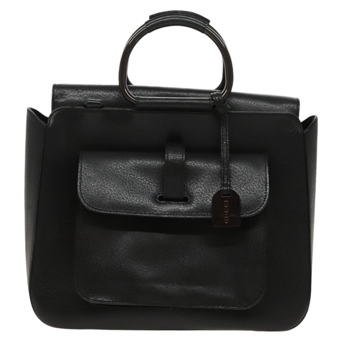 GUCCI Hand Bag Leather 2way Black 000 2058 0307 6 ar12725