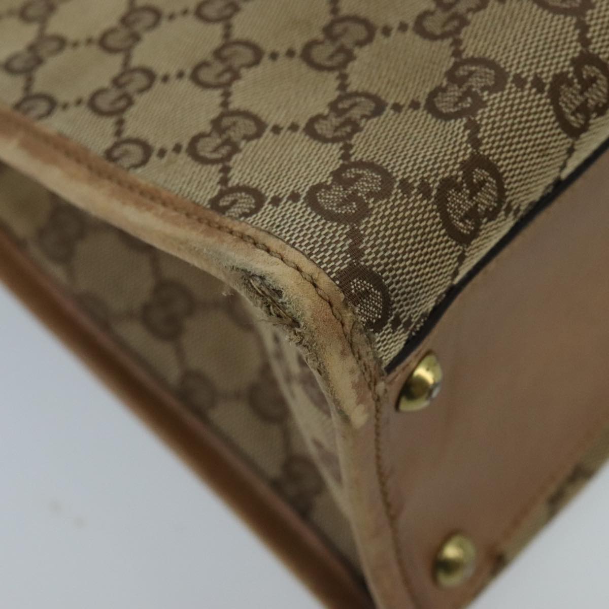GUCCI GG Canvas Tote Bag Beige ar12769