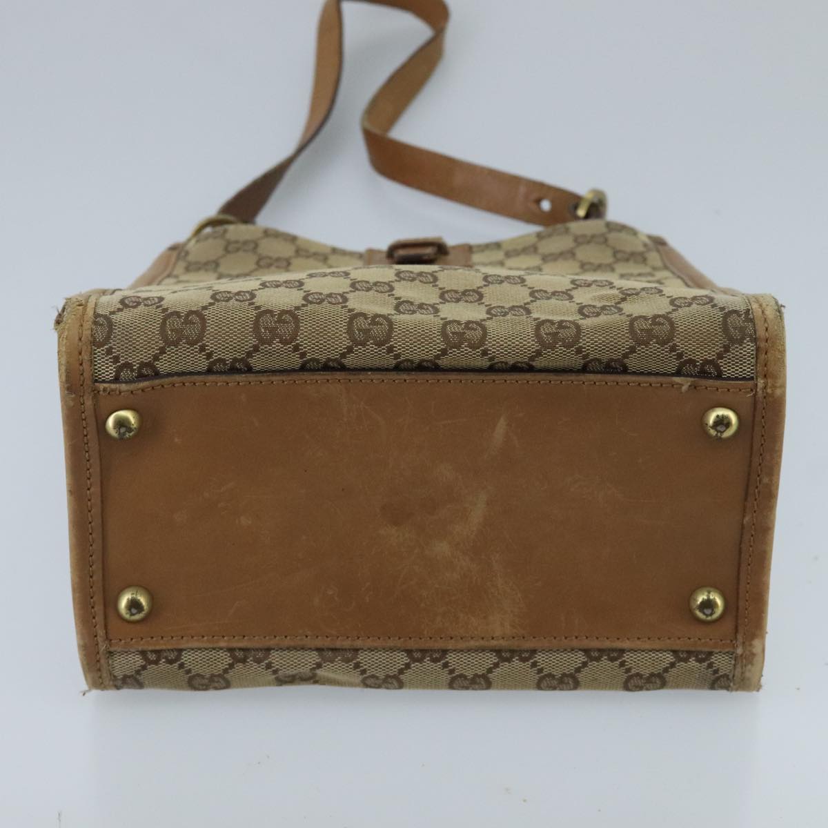 GUCCI GG Canvas Tote Bag Beige ar12769