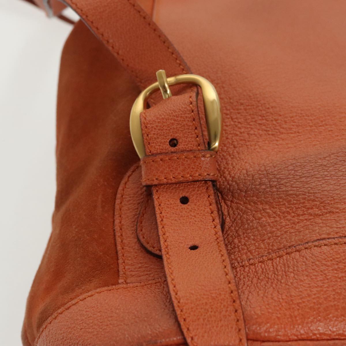 GUCCI Bamboo Backpack Suede Leather Orange ar12817