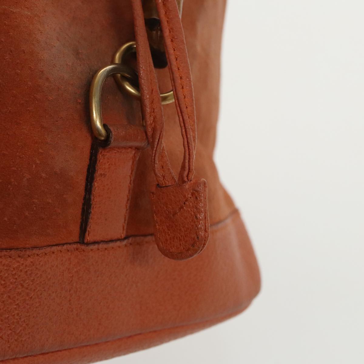 GUCCI Bamboo Backpack Suede Leather Orange ar12817