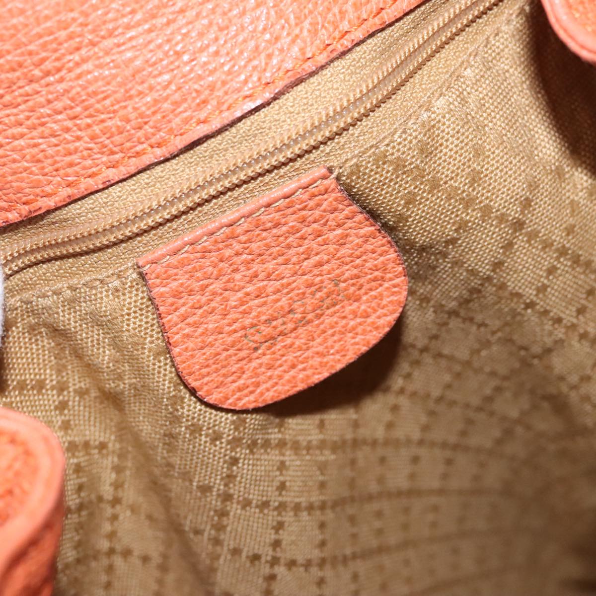 GUCCI Bamboo Backpack Suede Leather Orange ar12817