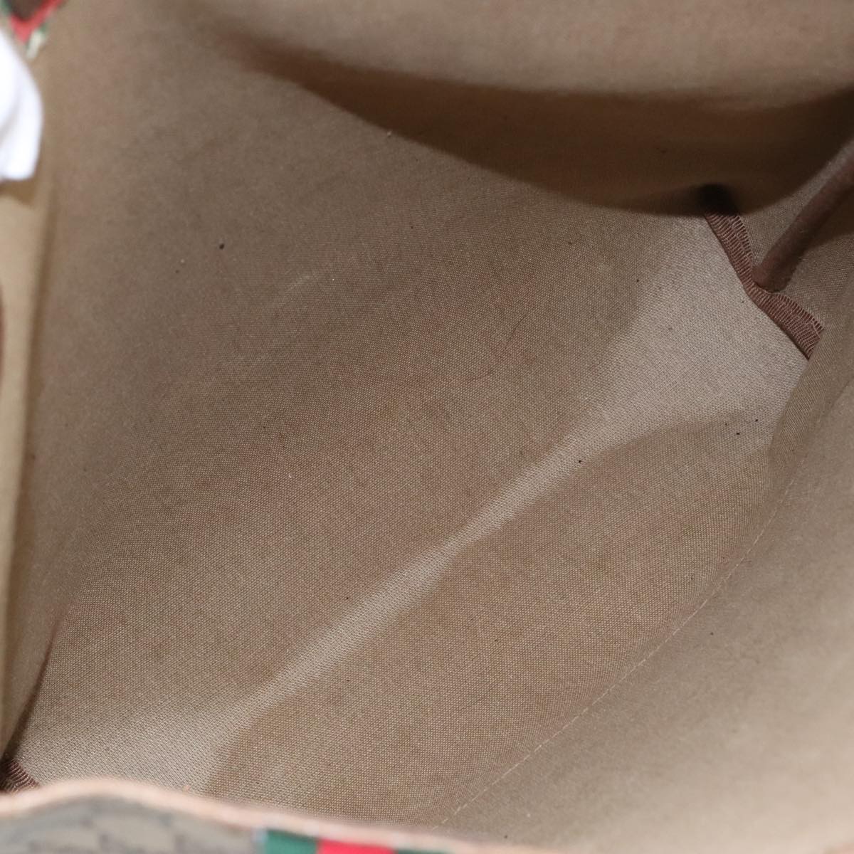 GUCCI GG Supreme Web Sherry Line Interlocking Tote Bag PVC Beige ar12821