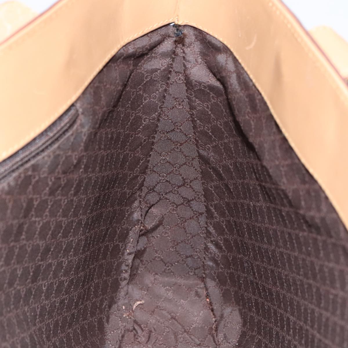 GUCCI Sherry Line Tote Bag Leather Brown 002 1135 ar12873