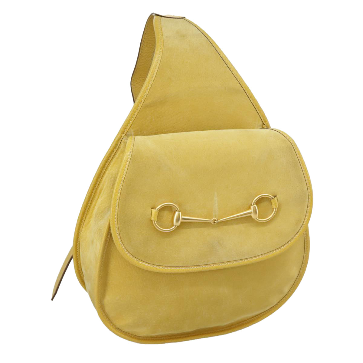 GUCCI Shoulder Bag Suede Leather Yellow Gold 003-2113-0034 ar12947