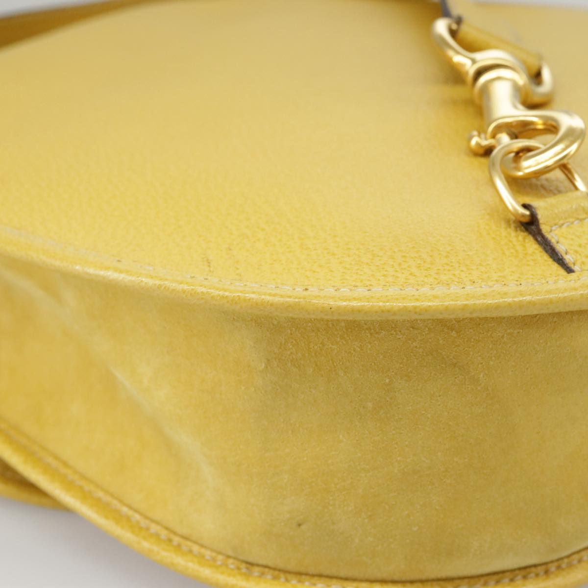 GUCCI Shoulder Bag Suede Leather Yellow Gold 003-2113-0034 ar12947