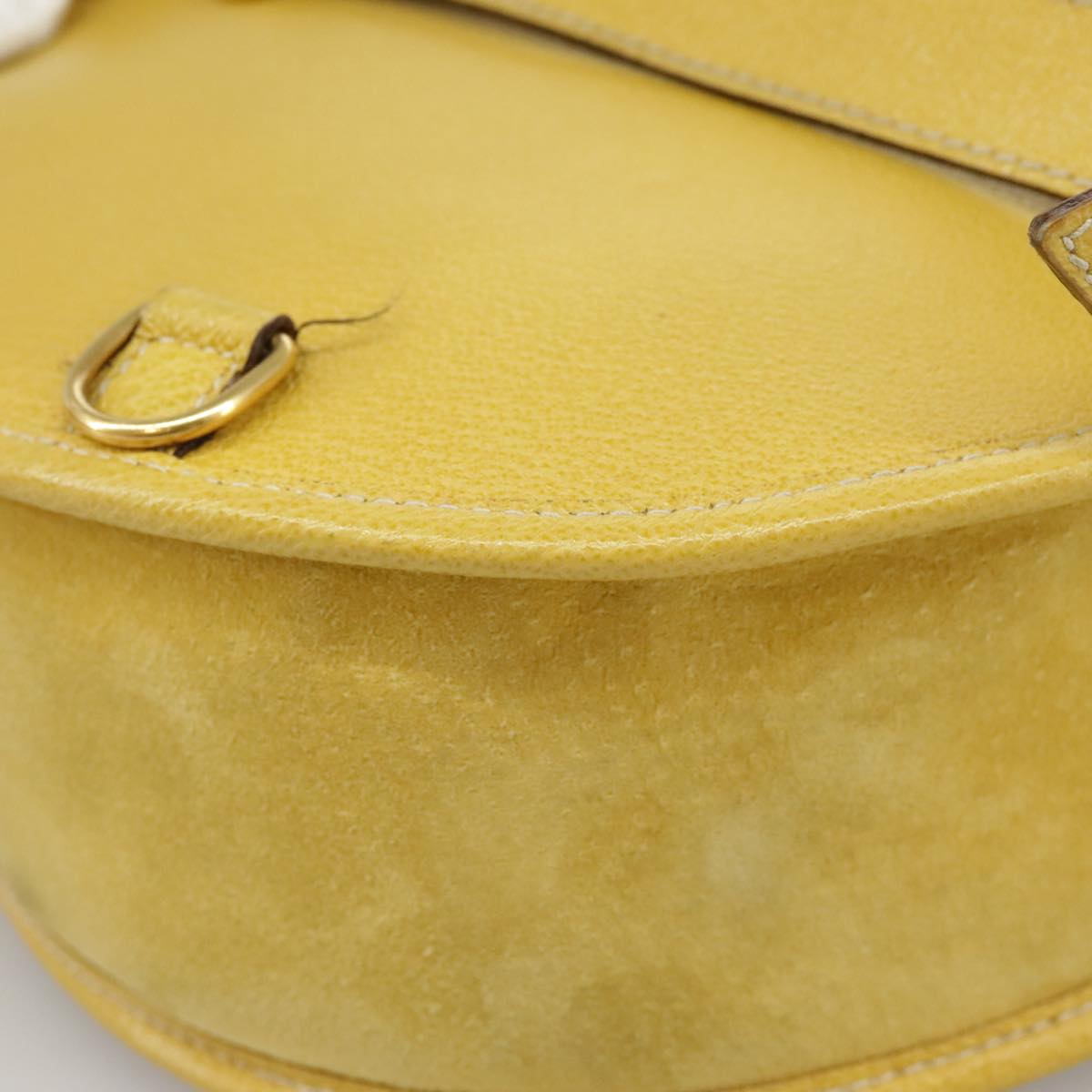 GUCCI Shoulder Bag Suede Leather Yellow Gold 003-2113-0034 ar12947