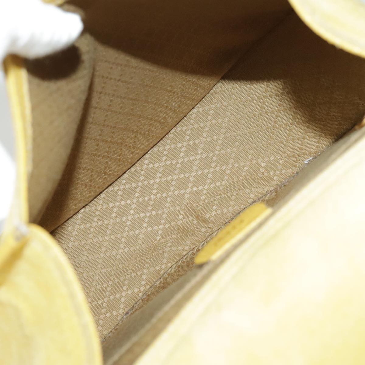 GUCCI Shoulder Bag Suede Leather Yellow Gold 003-2113-0034 ar12947