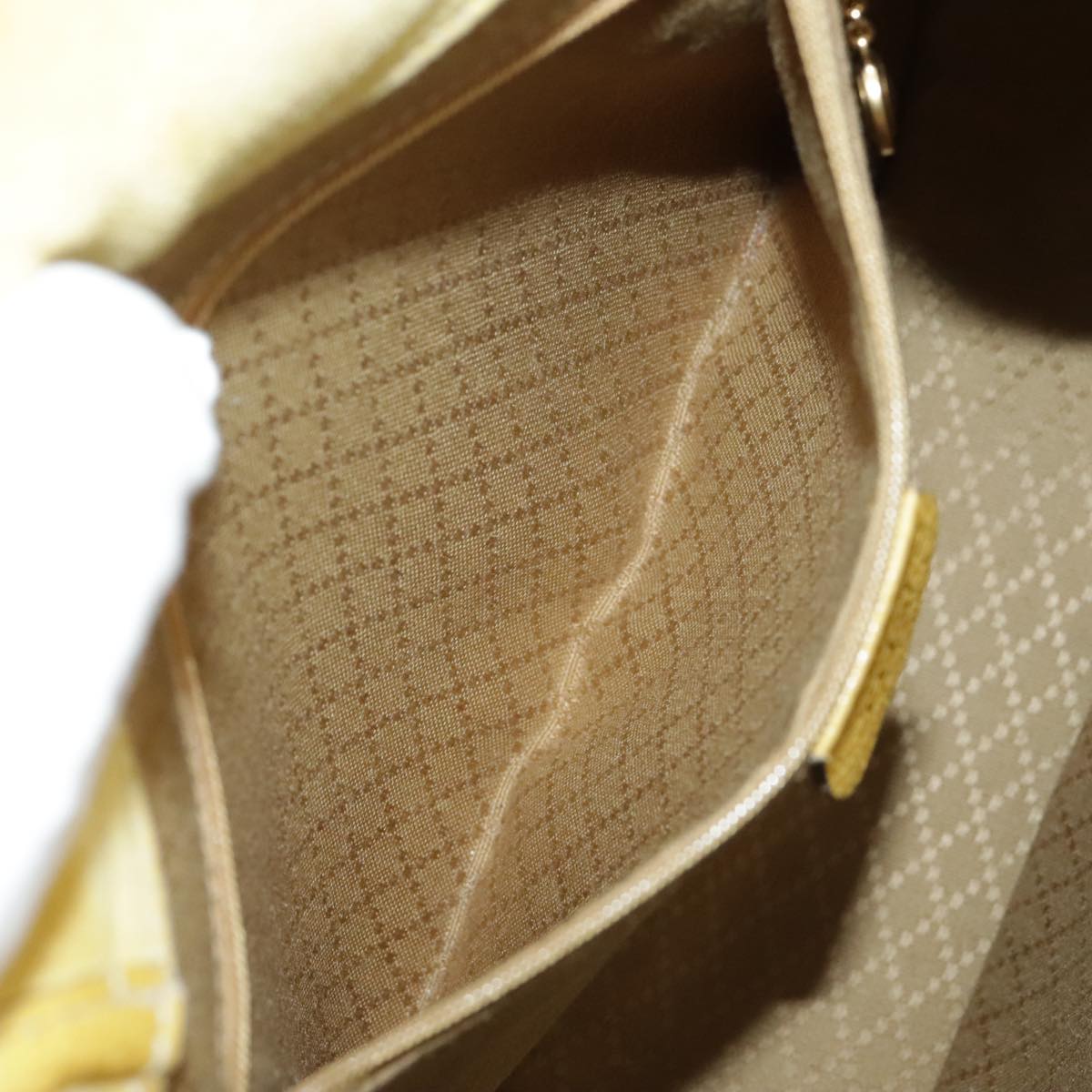 GUCCI Shoulder Bag Suede Leather Yellow Gold 003-2113-0034 ar12947