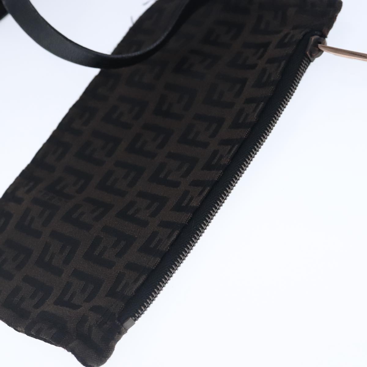 FENDI Zucchino Canvas Tote Bag Brown ar12959