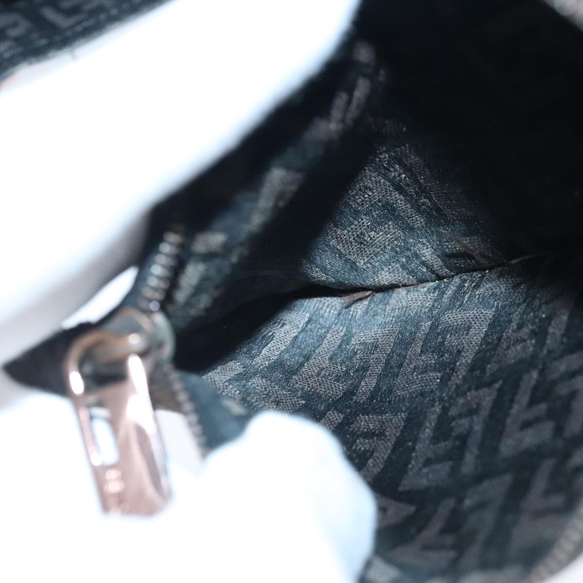 FENDI Zucchino Canvas Tote Bag Brown ar12959