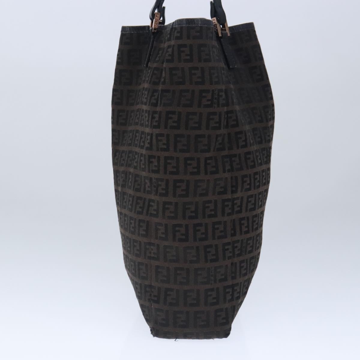 FENDI Zucchino Canvas Tote Bag Brown ar12959